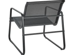 BARREA 4 personers Loungesæt med bord Sort Metal