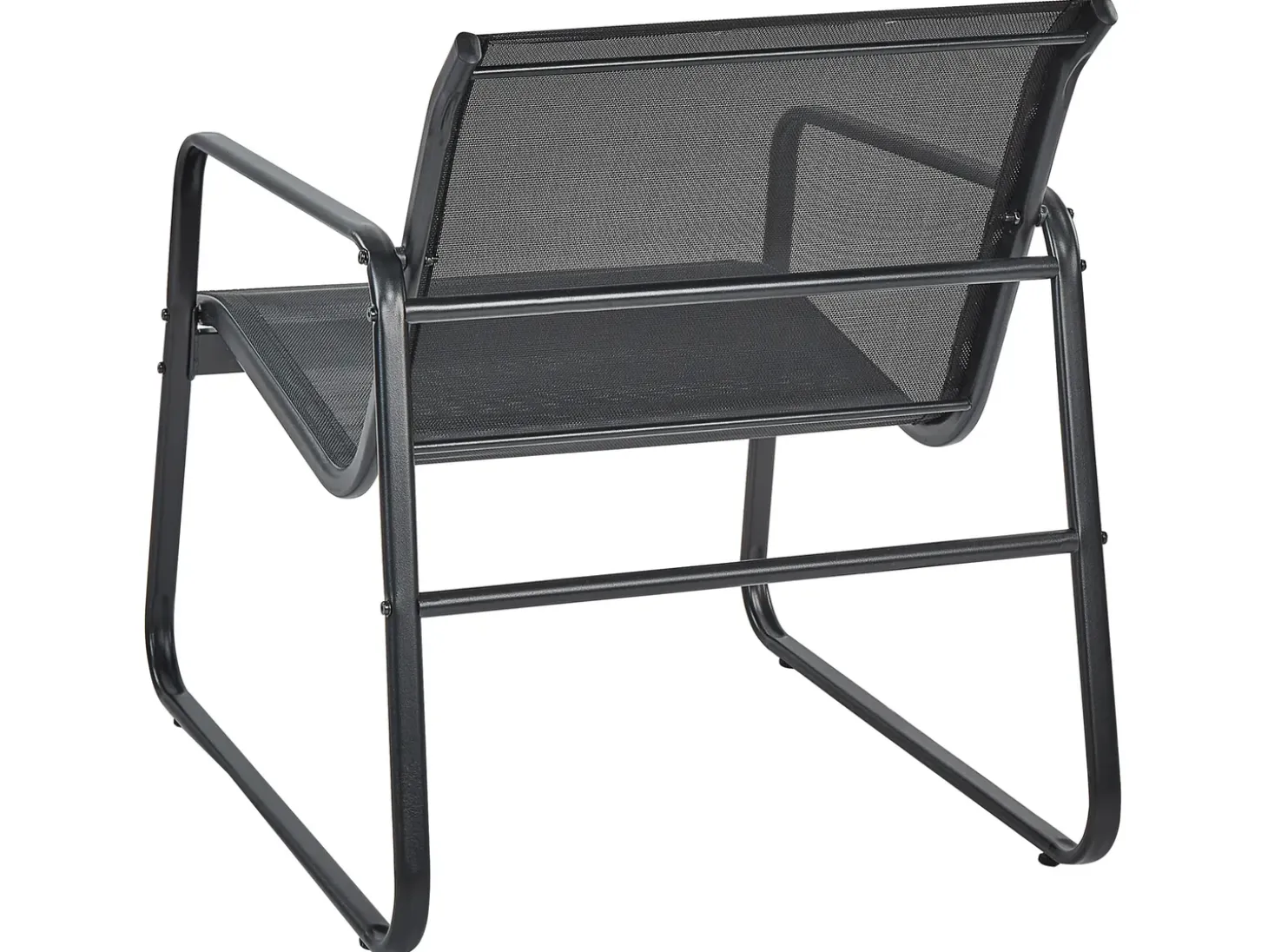 BARREA 4 personers Loungesæt med bord Sort Metal