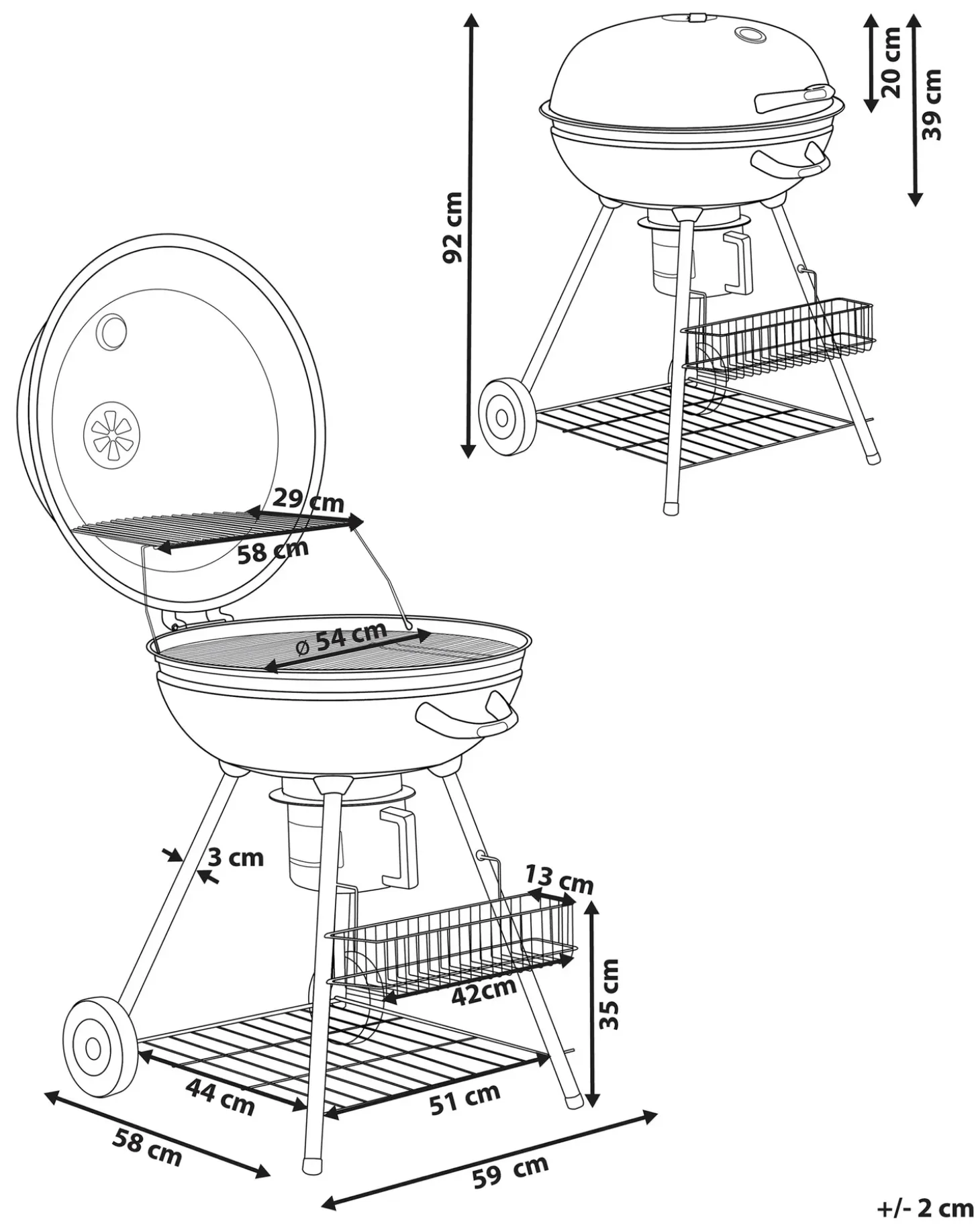 BBQ kulgrill MARAPI Metal Sort