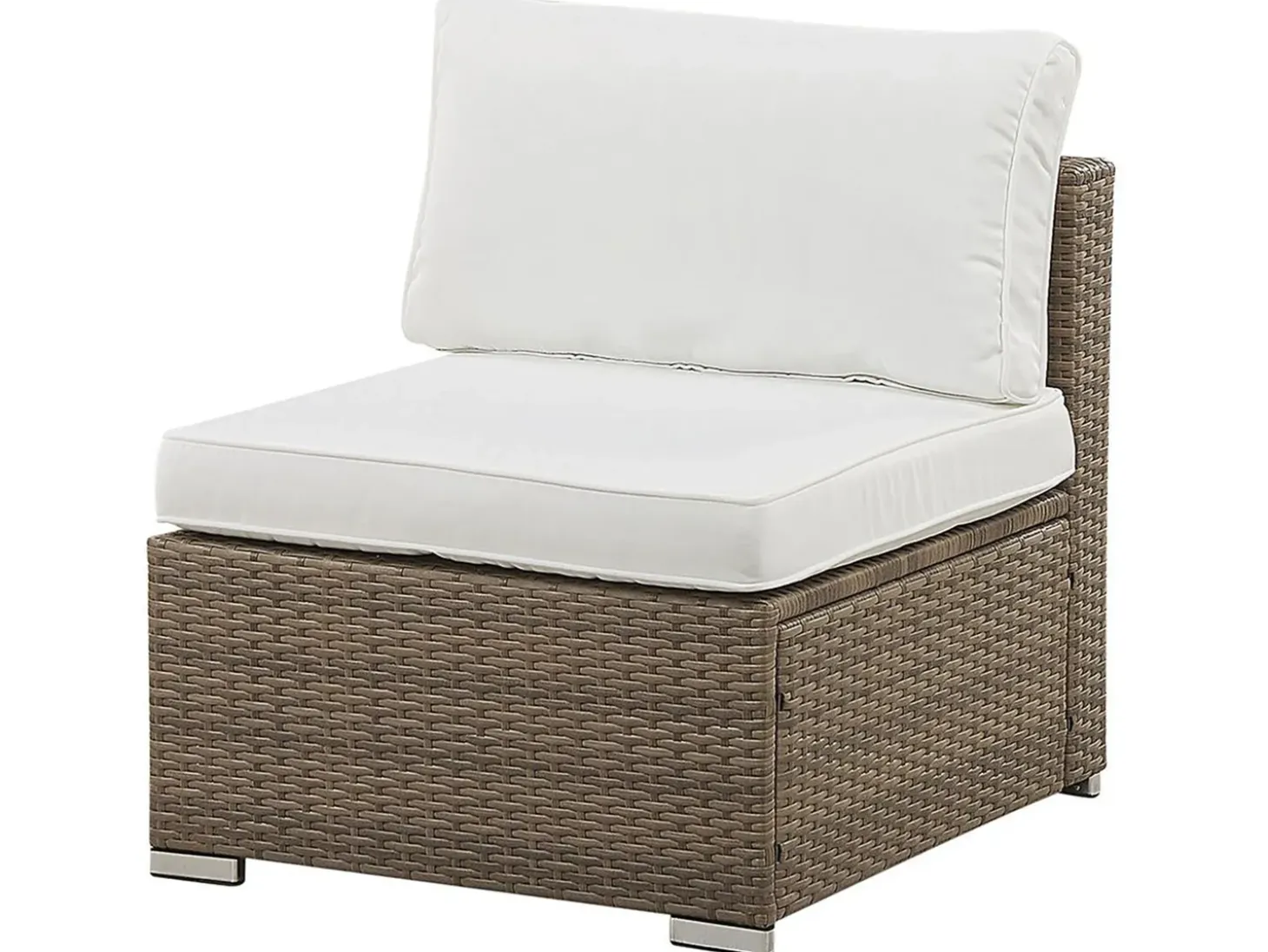 BELVEDERE 6 personers Have-hjørnesofasæt Hvid PE-rattan