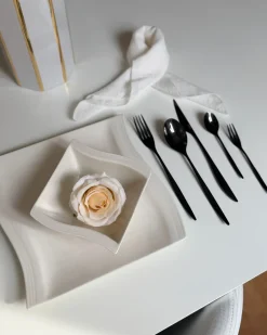 Bestiksæt med 30 dele FARFALLE Sort