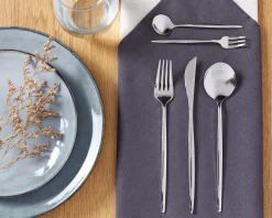 Bestiksæt med 30 dele RIGATONI Sølv