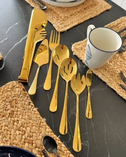 Bestiksæt med 7 dele ZITI Guld