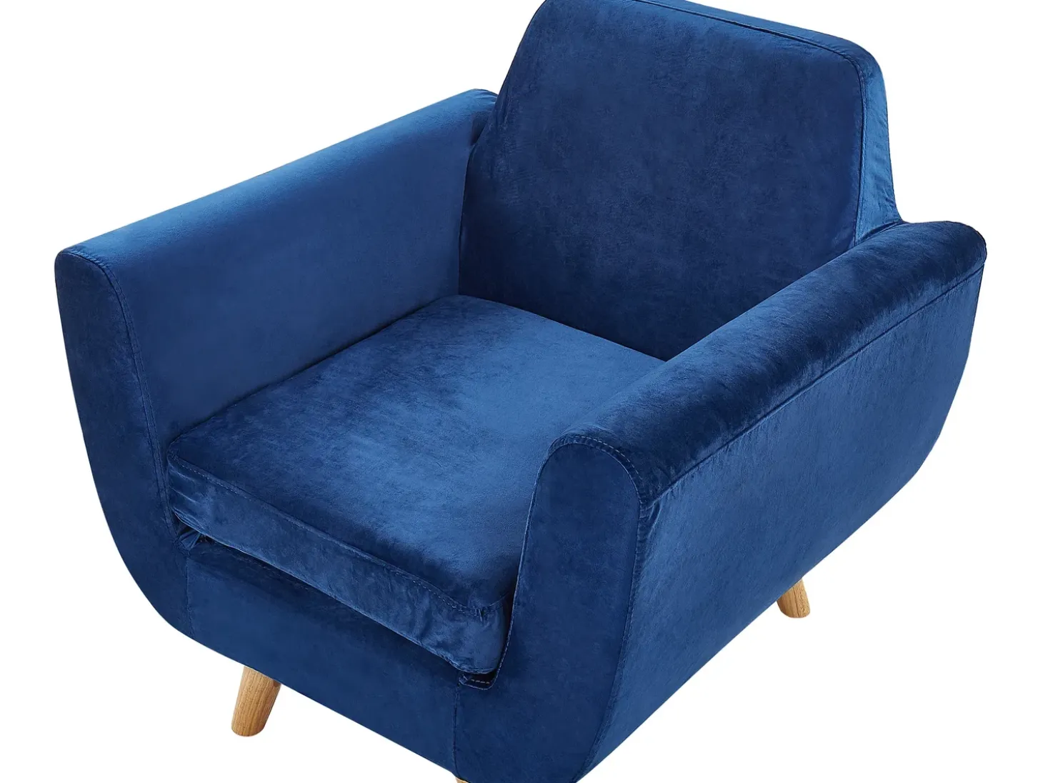 Betræk til lænestol BERNES Velour Navy Blå