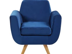Betræk til lænestol BERNES Velour Navy Blå
