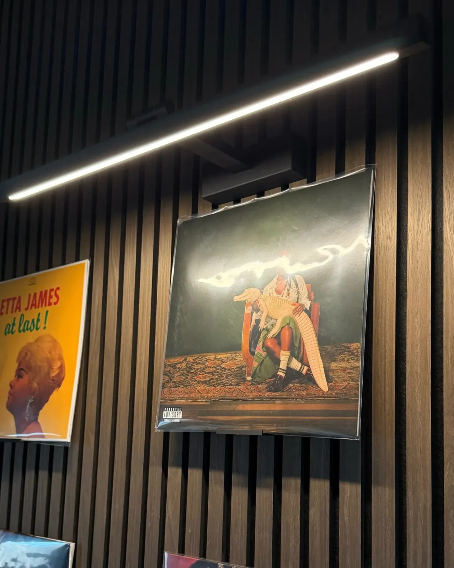 Billede og spejl LED-lys ARROS Metal Sort