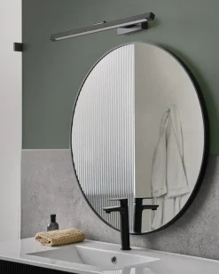 Billede og spejl LED-lys ARROS Metal Sort