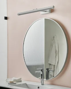 Billede og spejl LED-lys ARROS Metal Hvid