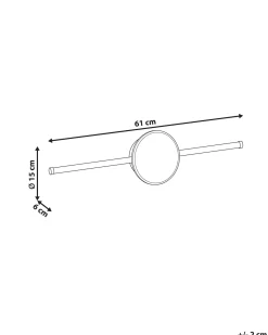 Billede og spejl LED-lys OTHAIN Metal Sort