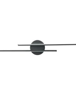 Billede og spejl LED-lys TOUQUES Metal Sort