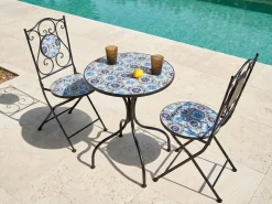 Bistro bord AGGIUS 60 cm 60 cm Metal Sort