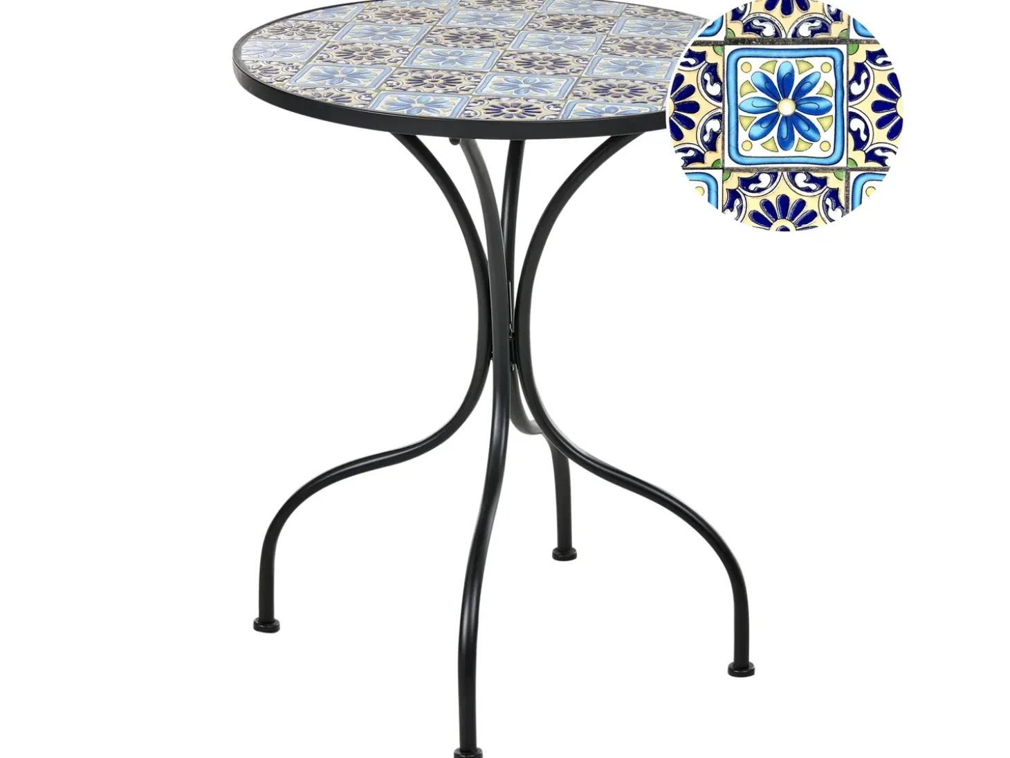 Bistro bord AGGIUS 60 cm 60 cm Metal Sort