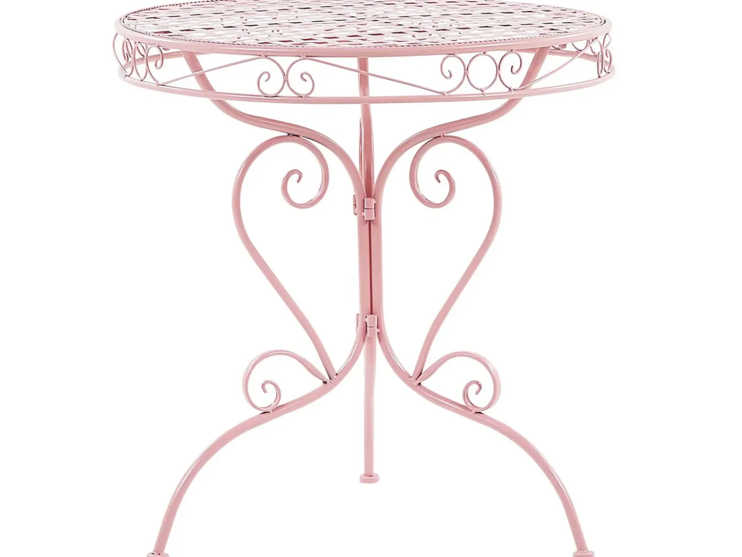 Bistro bord ALBINIA 70 cm 70 cm Metal Lyserød