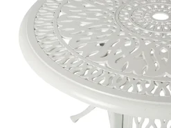 Bistro bord ANCONA 90 cm 90 cm Metal Cremehvid