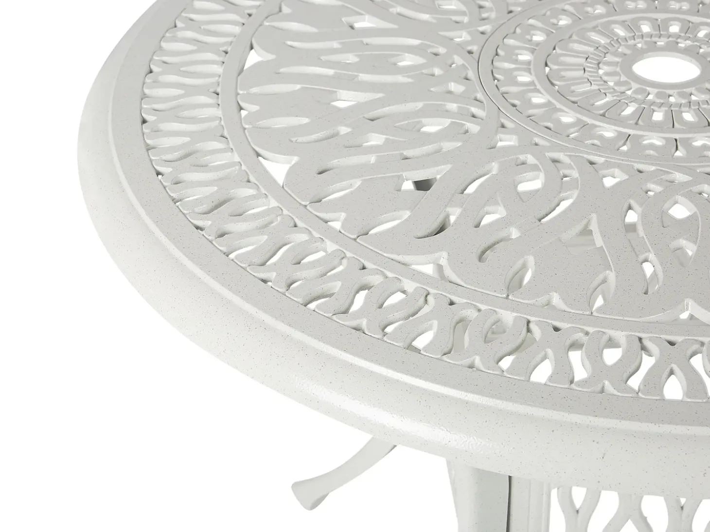 Bistro bord ANCONA 90 cm 90 cm Metal Cremehvid