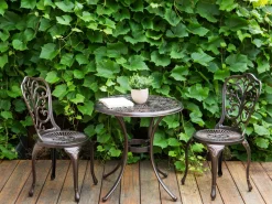Bistro bord ANDALO 68 cm 68 cm Metal Brun