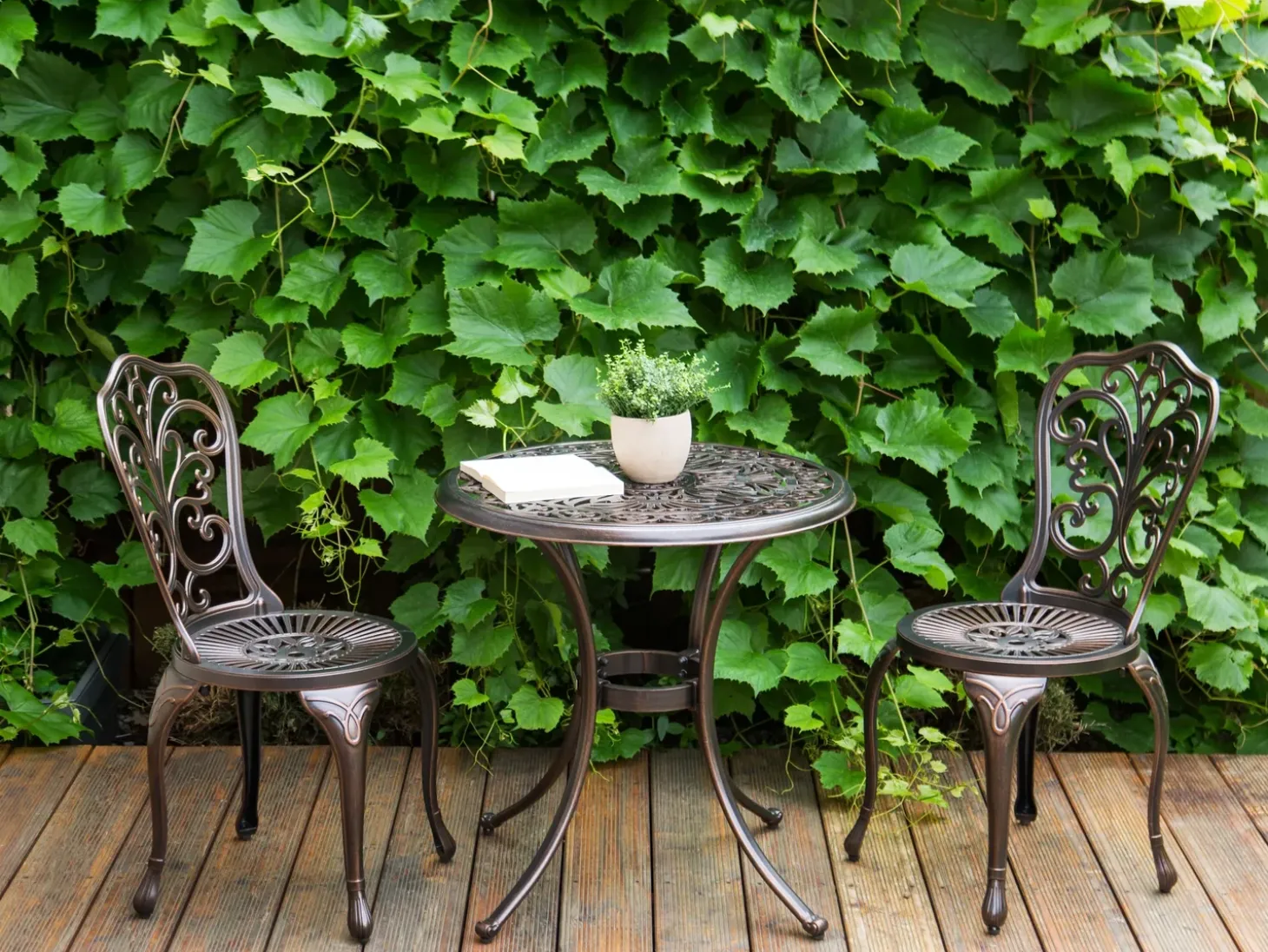 Bistro bord ANDALO 68 cm 68 cm Metal Brun
