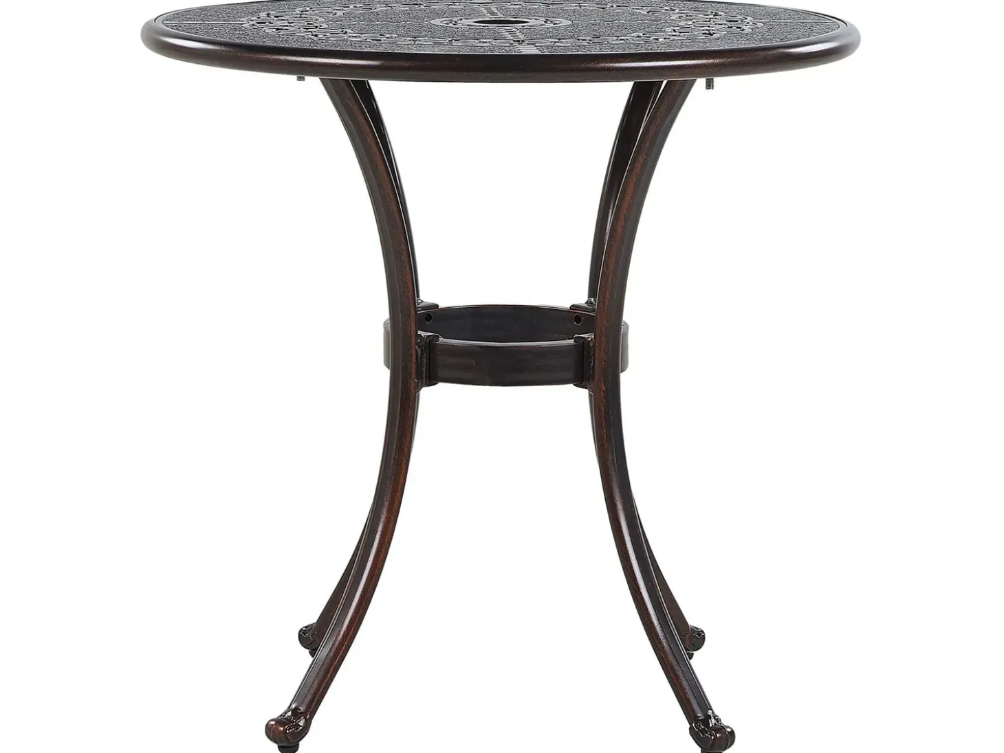 Bistro bord BOVINO 65 cm 65 cm Metal Mørkebrun
