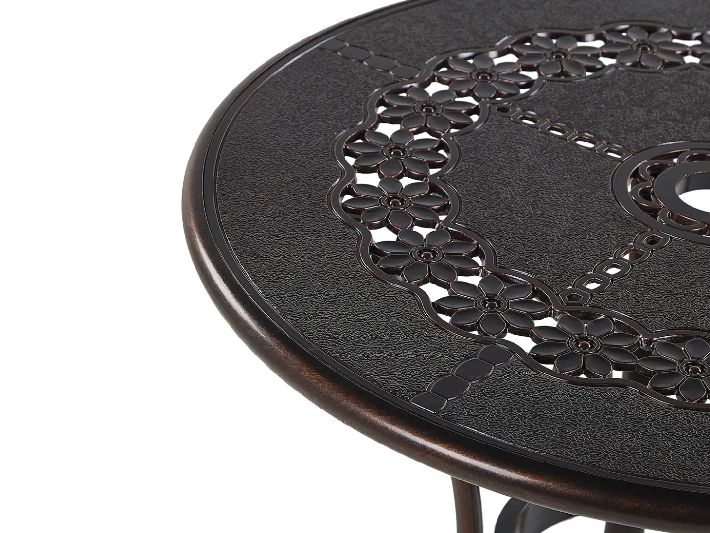 Bistro bord BOVINO 65 cm 65 cm Metal Mørkebrun