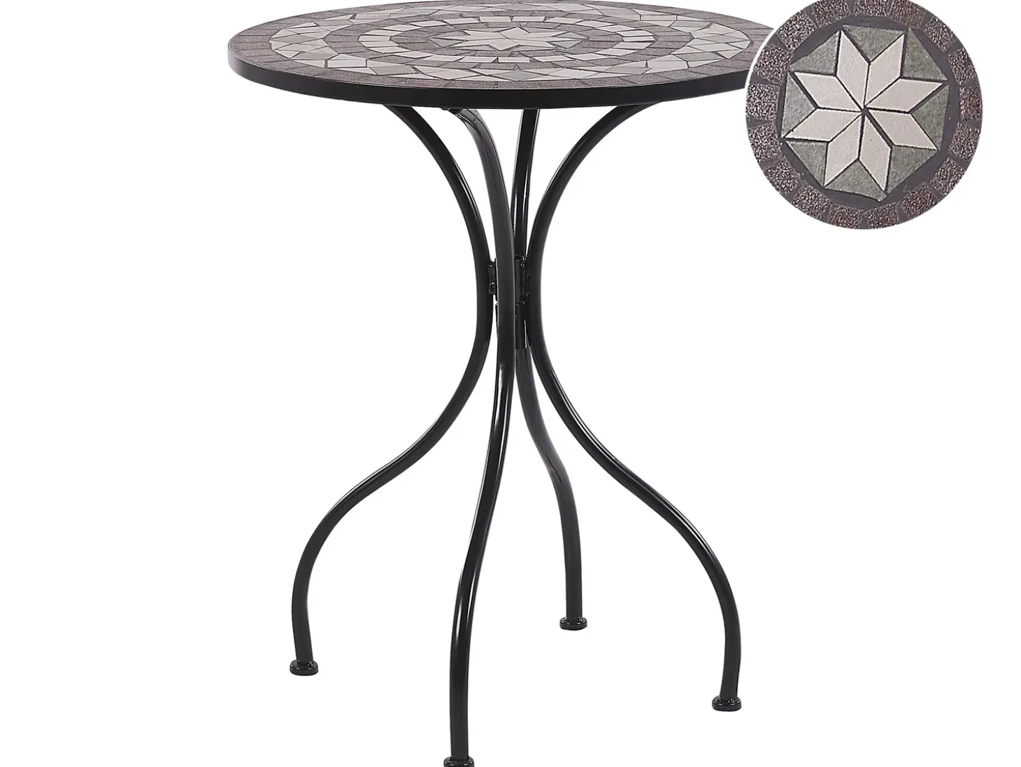 Bistro bord CARIATI 60 cm 60 cm Sort