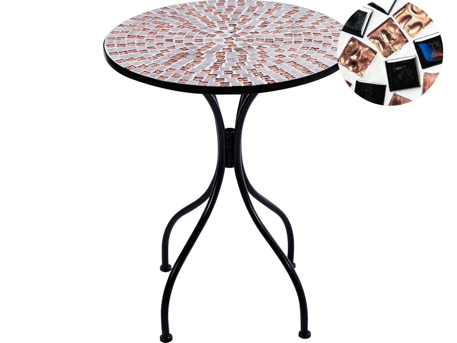 Bistro bord CARPINO 60 cm 60 cm Sort