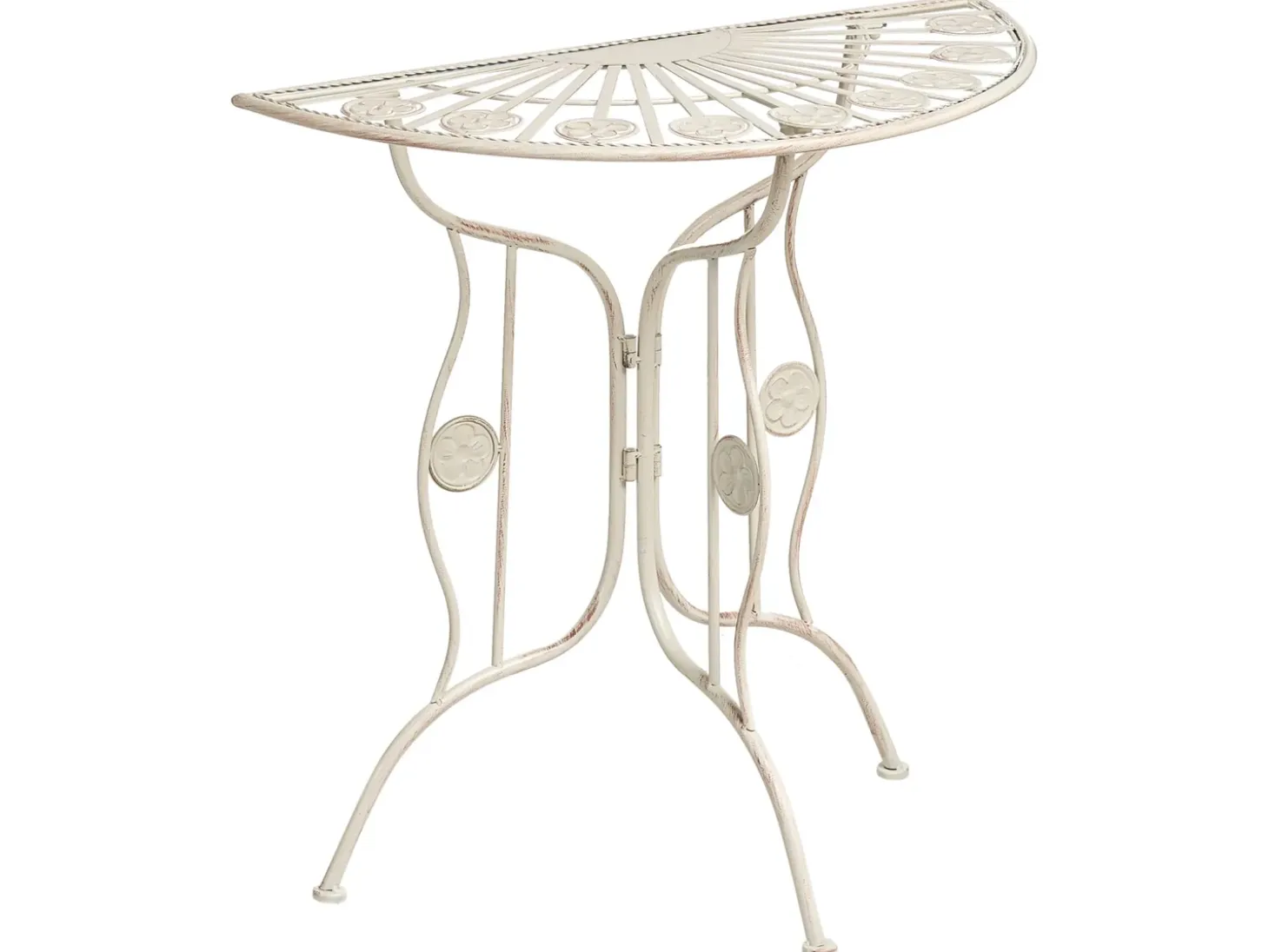 Bistro bord COGGIA 80 cm 37 cm Metal Lys Beige