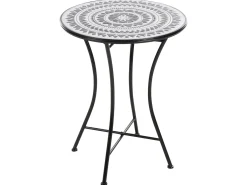 Bistro bord COMISO 60 cm 60 cm Metal Sort/hvid