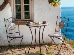Bistro bord CORIANO 60 cm 60 cm Metal Sort