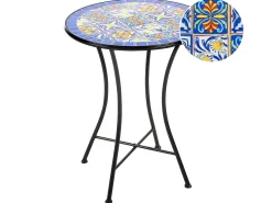 Bistro bord CORIANO 60 cm 60 cm Metal Sort