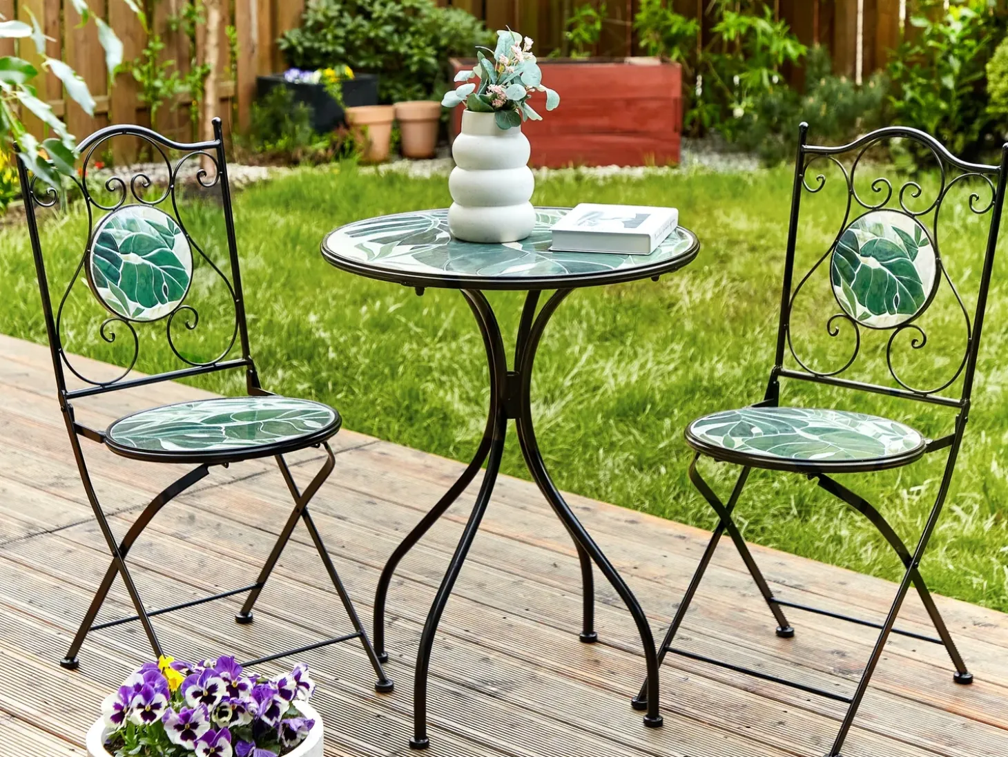 Bistro bord COZZANA 60 cm 60 cm Metal Sort