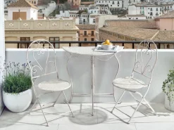 Bistro bord FOLELLI 80 cm 36 cm Metal Lys Beige