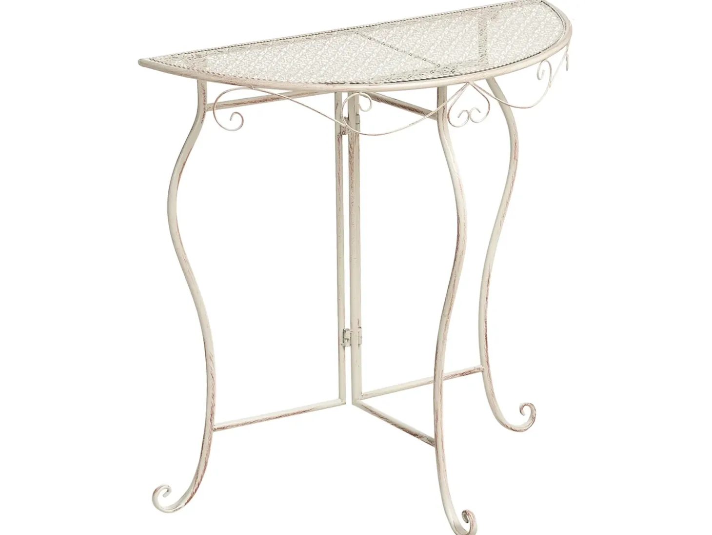 Bistro bord FOLELLI 80 cm 36 cm Metal Lys Beige