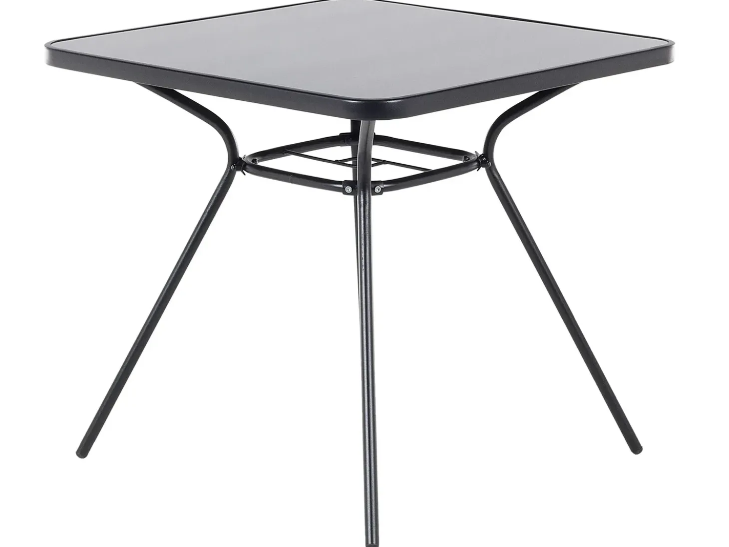 Bistro bord LIVO 80 cm 80 cm Glas Sort