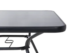 Bistro bord LIVO 80 cm 80 cm Glas Sort