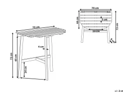Bistro bord OSIGO 44 cm 70 cm Akacietræ Brun
