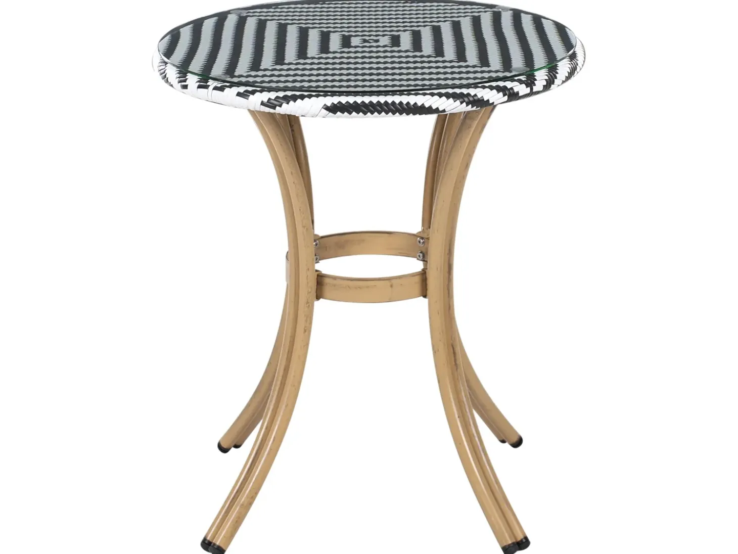 Bistro bord RIFREDDO 70 cm 70 cm Hærdet glas Sort
