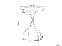 Bistro bord SPELLO 60 cm 60 cm Hvid