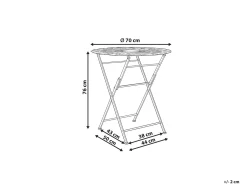 Bistro bord STIFFE 70 cm 70 cm Metal Hvid