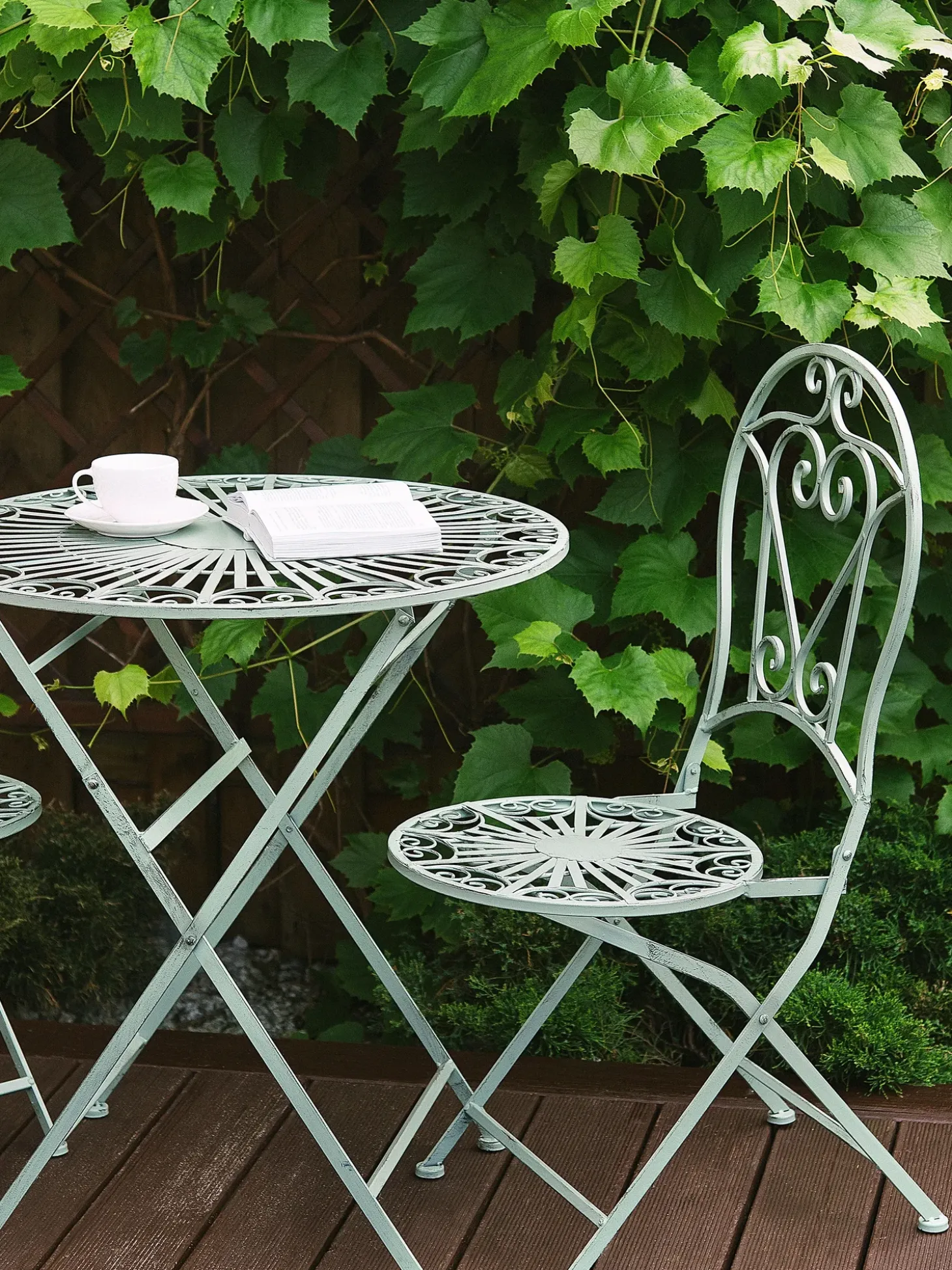 Bistro bord TRENTO 70 cm 70 cm Metal Lysegrøn