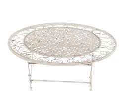 Bistro bord TRIESTE 70 cm 70 cm Metal Lys Beige