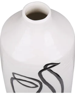 Blomstervase AENUS Stentøj 22 cm Hvid