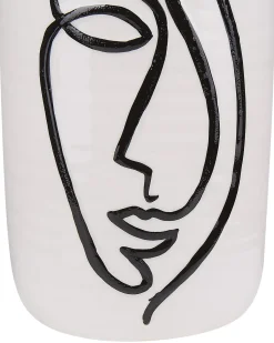 Blomstervase AENUS Stentøj 22 cm Hvid