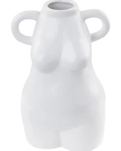 Blomstervase AIGIO Keramik 25 cm Hvid