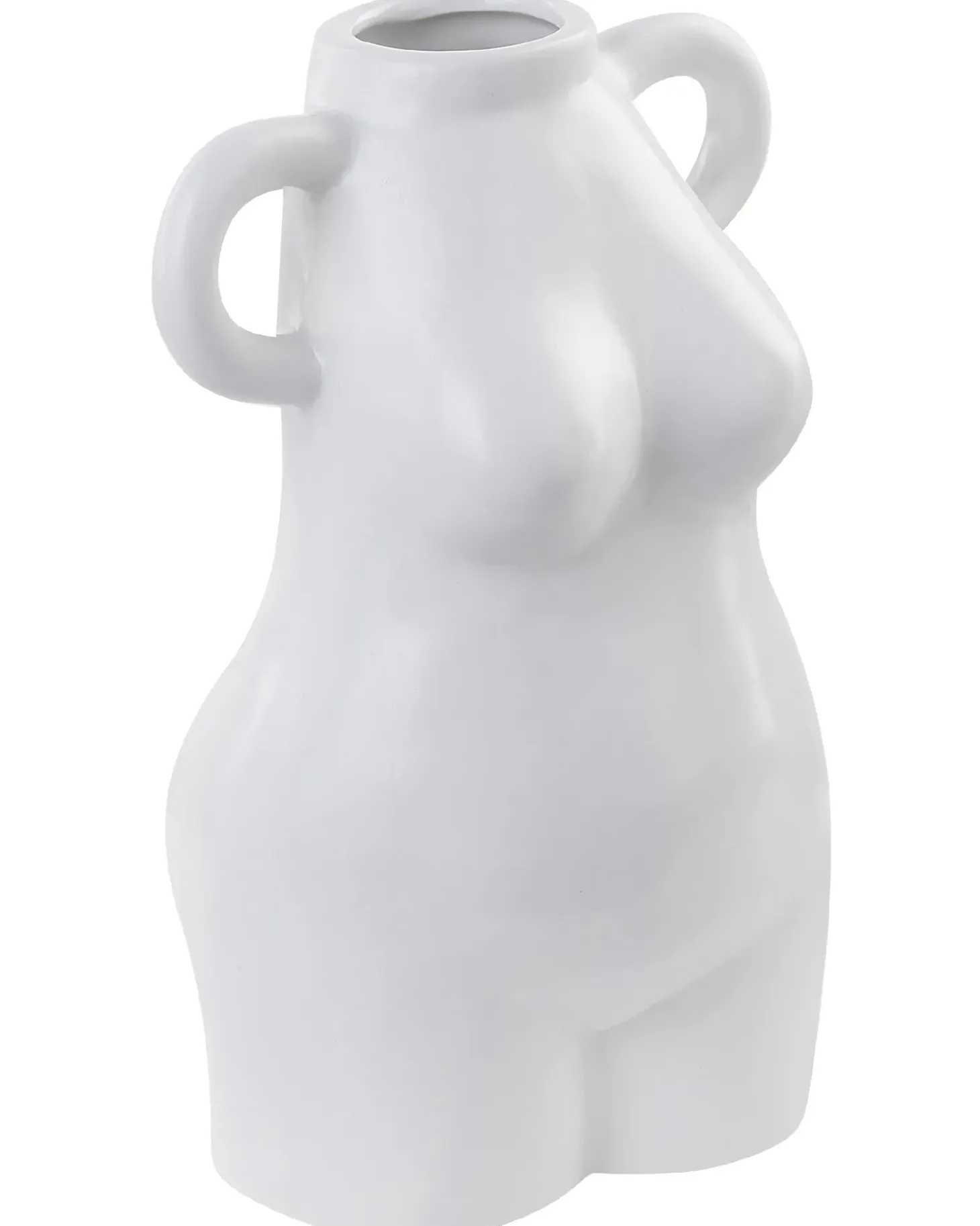 Blomstervase AIGIO Keramik 25 cm Hvid