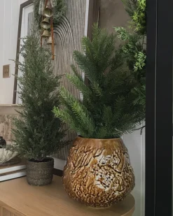 Blomstervase BETTA Stentøj 22 cm Brun