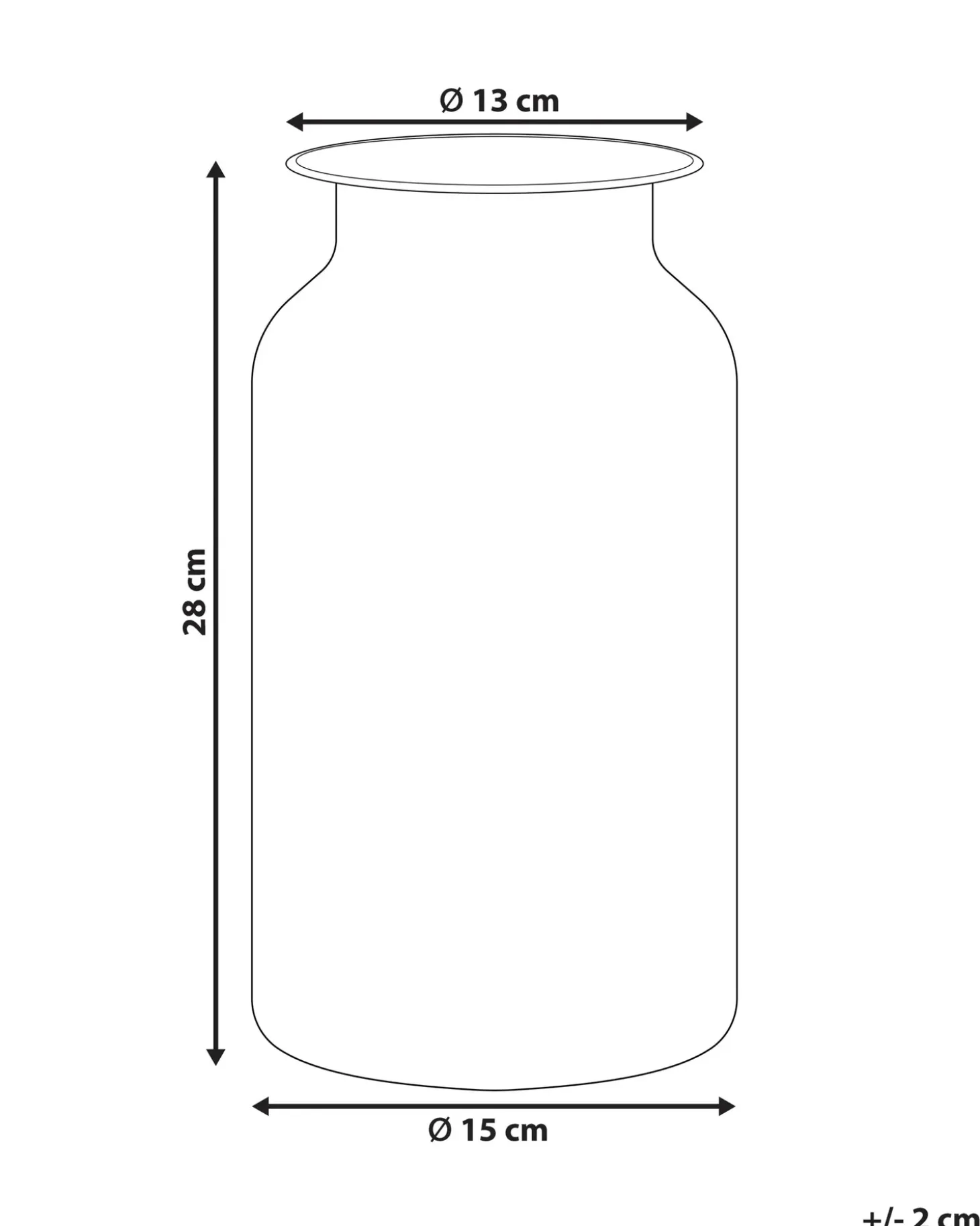 Blomstervase BHATURE Glas 27 cm Multifarvet