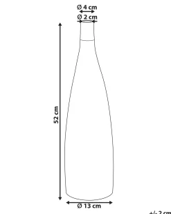 Blomstervase BURGOS Keramik 52 cm Brun