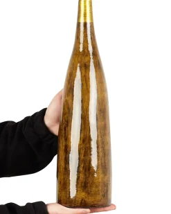 Blomstervase BURGOS Keramik 52 cm Brun