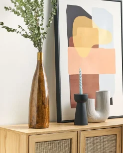 Blomstervase BURGOS Keramik 52 cm Brun