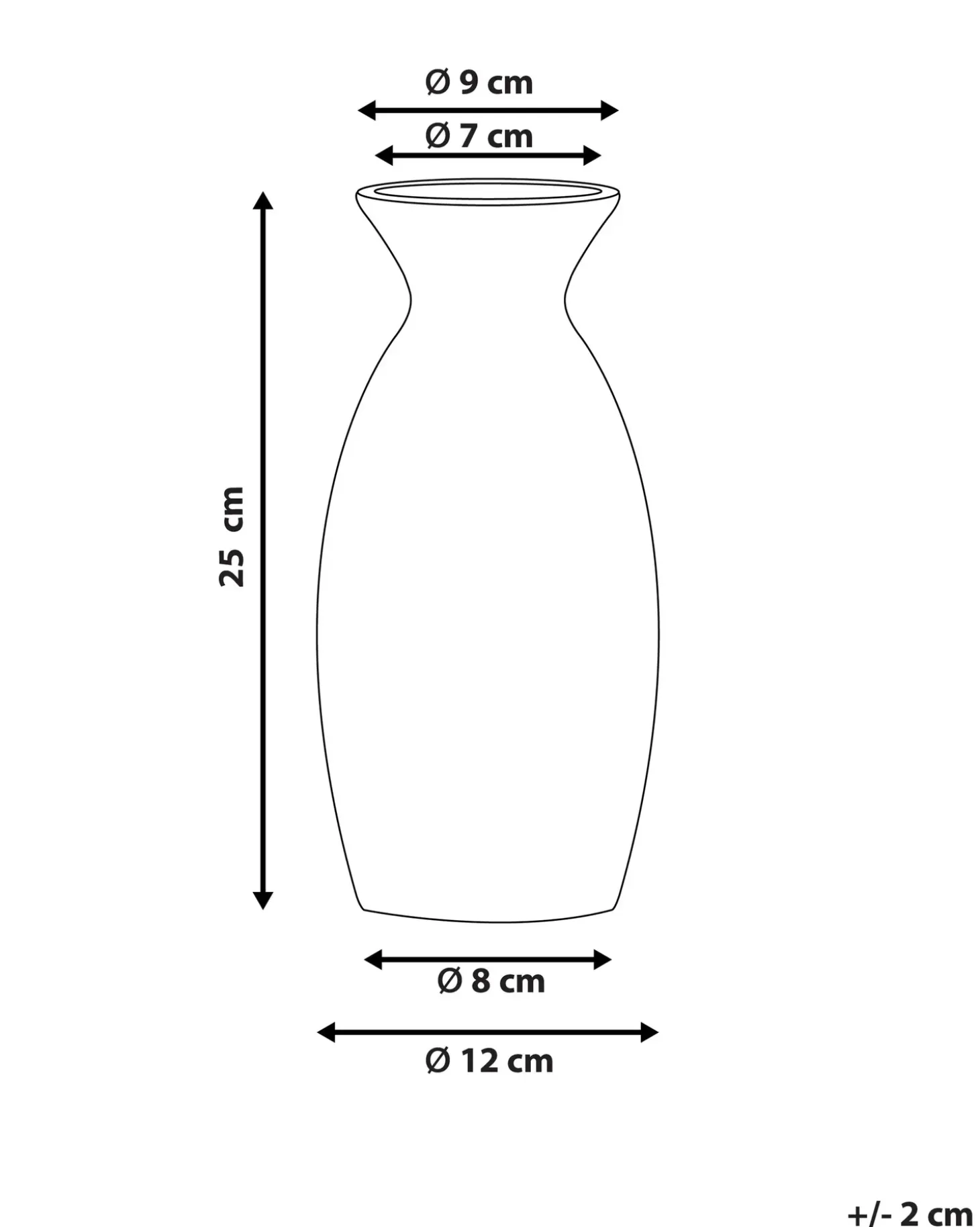 Blomstervase CHALCIS Stentøj 25 cm Blå